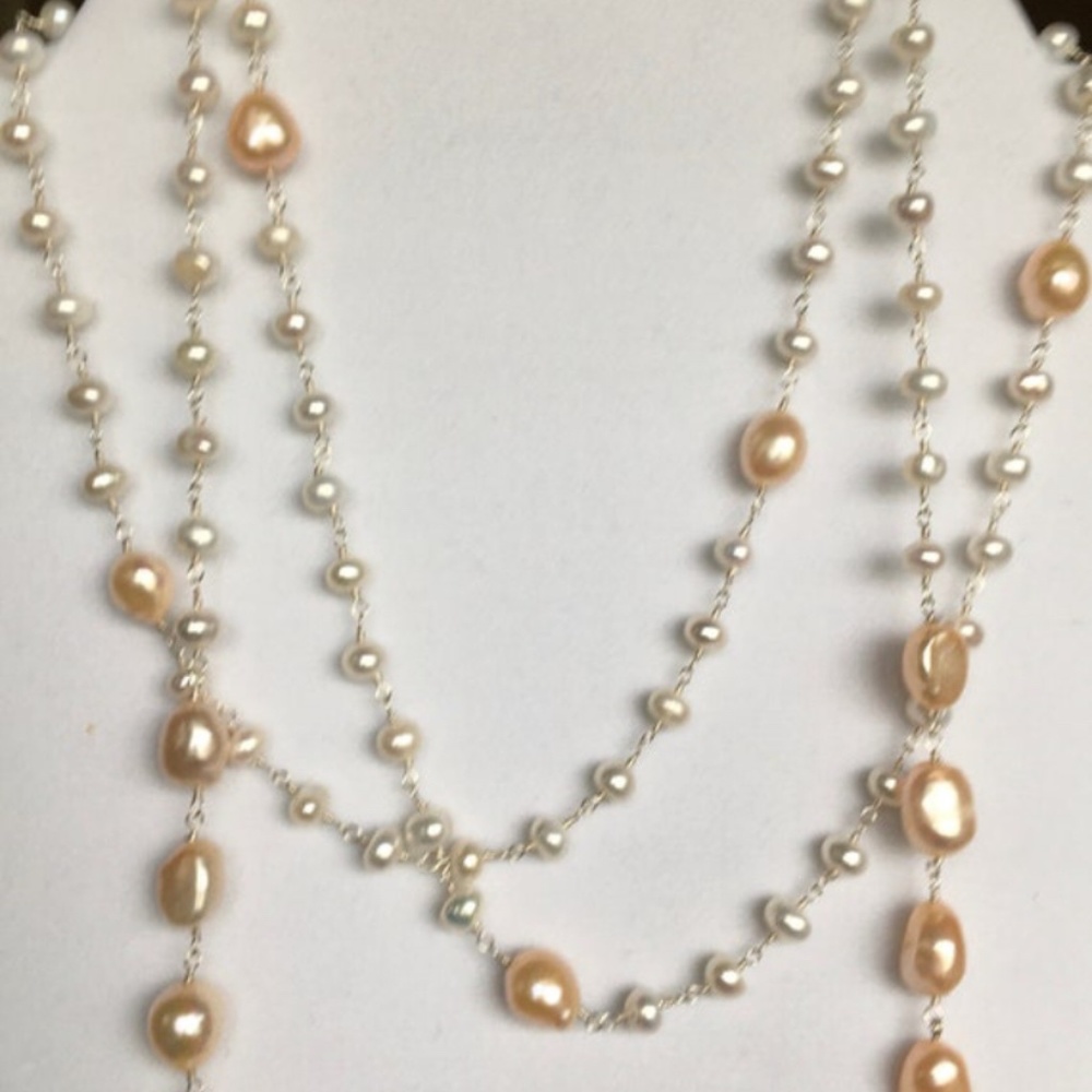 COPY - COPY - COPY - Genuine Pearl Lariat - “Pearly Pizzaz Lariat” by Vantel Pe…
